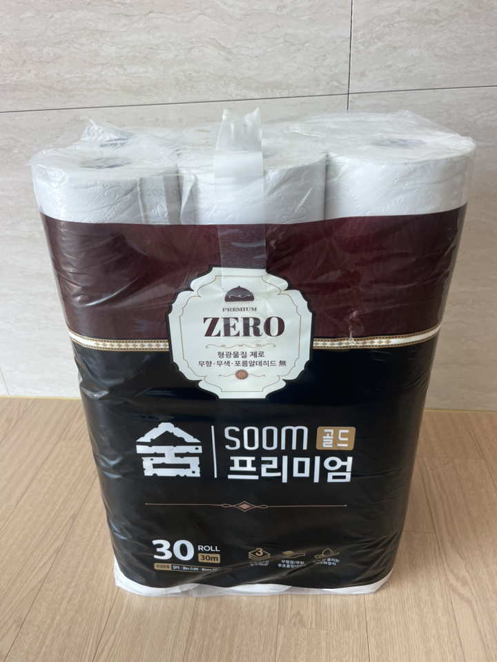 숨 프리미엄 골드제로 도톰한 3겹 무형광 화장지 솔직 후기 | 실사용자 리뷰 분석 - 상품 이미지 2
