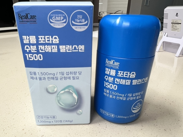 리얼케어 칼륨 포타슘 수분 전해질 밸런스엔 1500 144g 120정, ... 실사용 후기 | 효과 있을까? - 상품 이미지 2