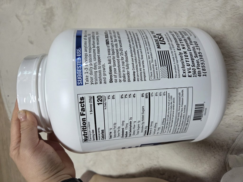 EVLUTIONNUTRITION 아이솔레이트 프로틴 더블 리치 초콜릿 맛 2.268kg, 1개 이미지 4