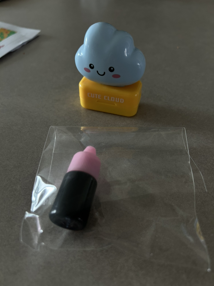 쿡스탬프 구름송이&곰두리 네임스탬프 의류용스탬프 주문제작 의류도장 추가잉크드려요^^ 이미지 2