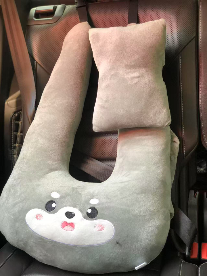 윈웨이 차량용 목꺽임방지 안전벨트쿠션 캐릭터바디쿠션 세트 이미지 2
