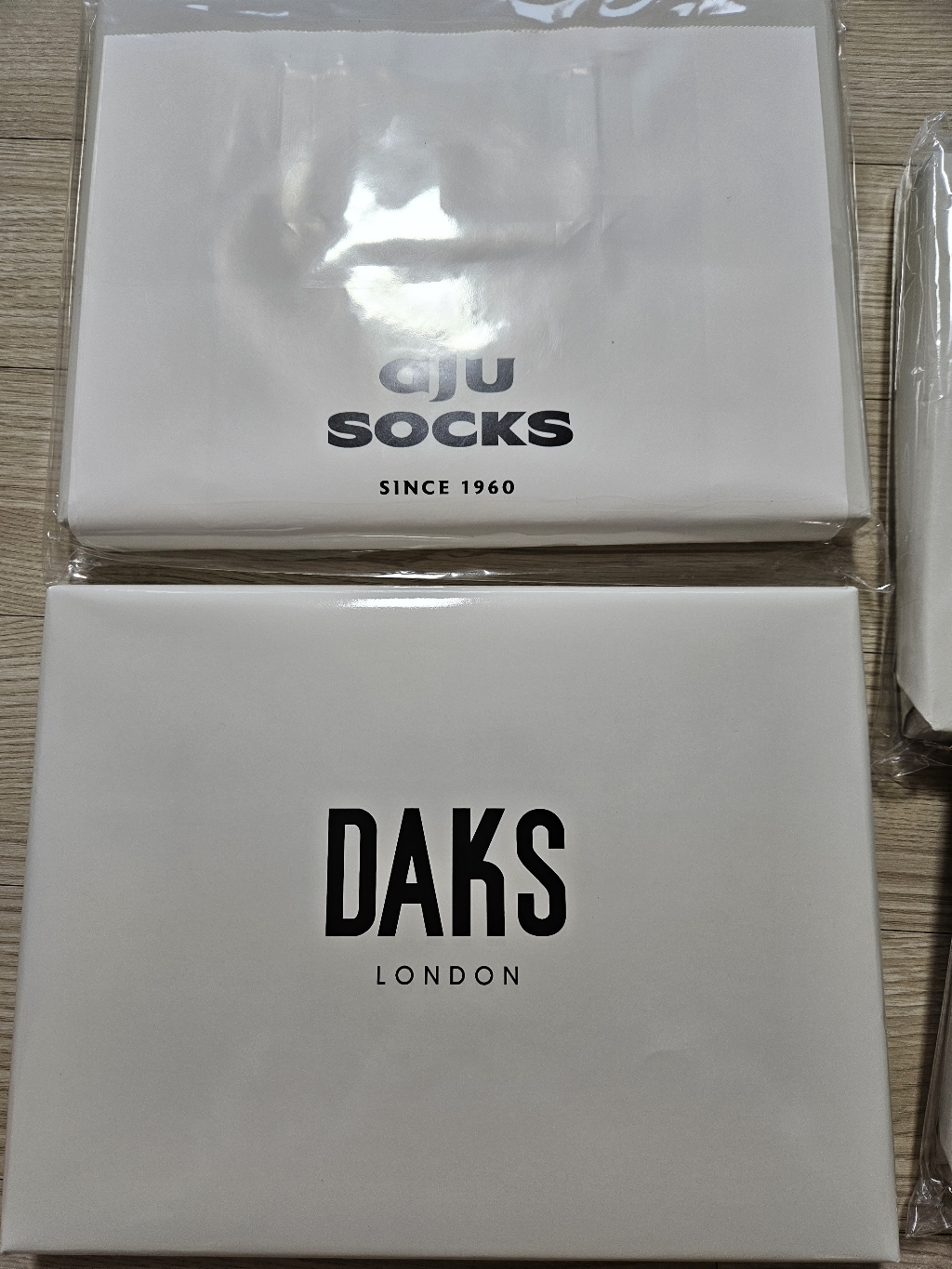 닥스 여성용 숙녀 컬러배색체크 3족양말 선물세트 + 쇼핑백 이미지