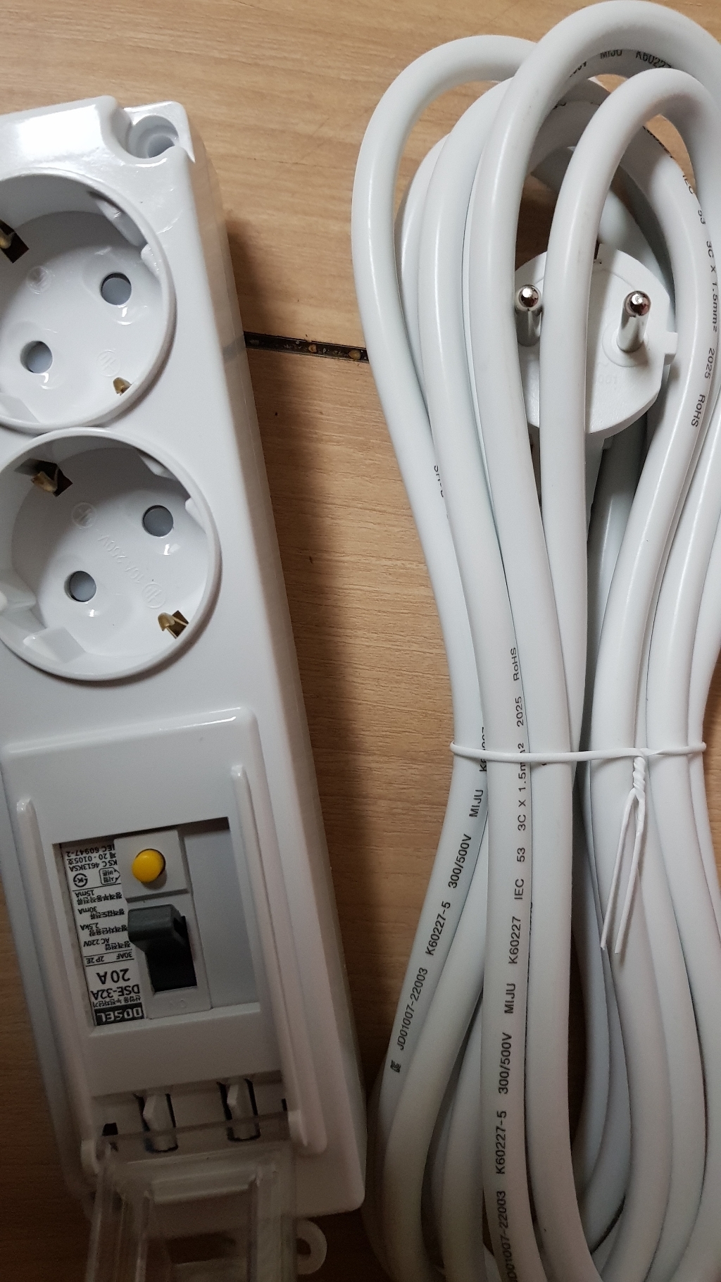 보코 고용량 4000W 누전차단용 멀티탭 2구 5m, 1개 이미지 3