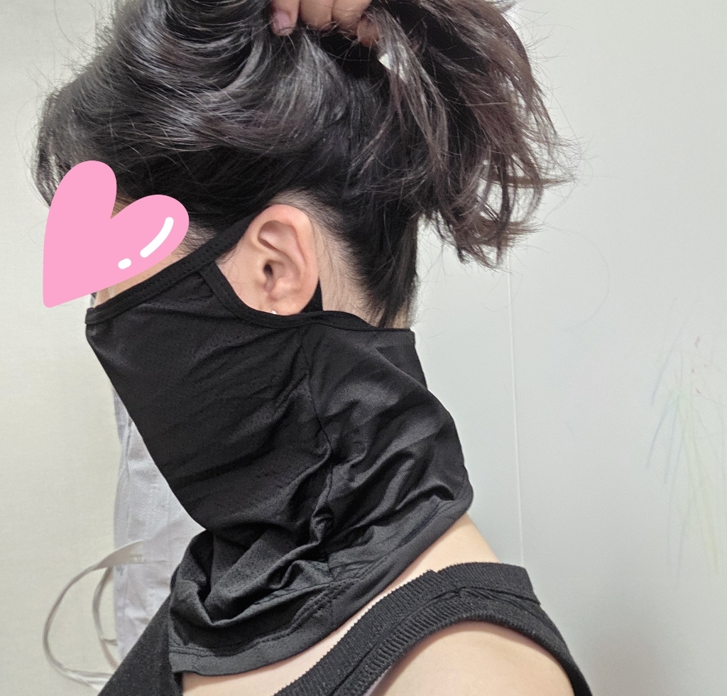 1+1 블랙야크 페이스스카프 쿨버프 귀걸이형 스카프 얼굴햇빛가리개 냉감소재 자외선 차단 마스크, 블랙+블랙 이미지 4