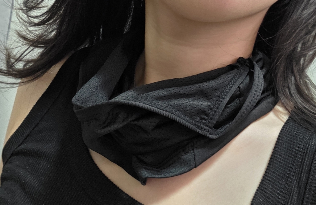 1+1 블랙야크 페이스스카프 쿨버프 귀걸이형 스카프 얼굴햇빛가리개 냉감소재 자외선 차단 마스크, 블랙+블랙 이미지 3