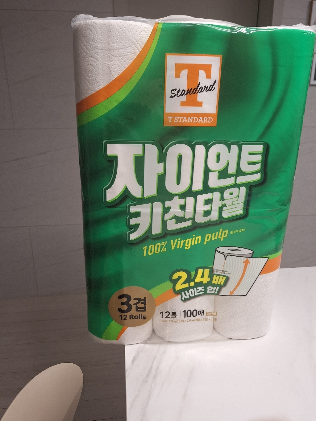 자이언트 키친타월 3겹 100매, 12개 이미지 4
