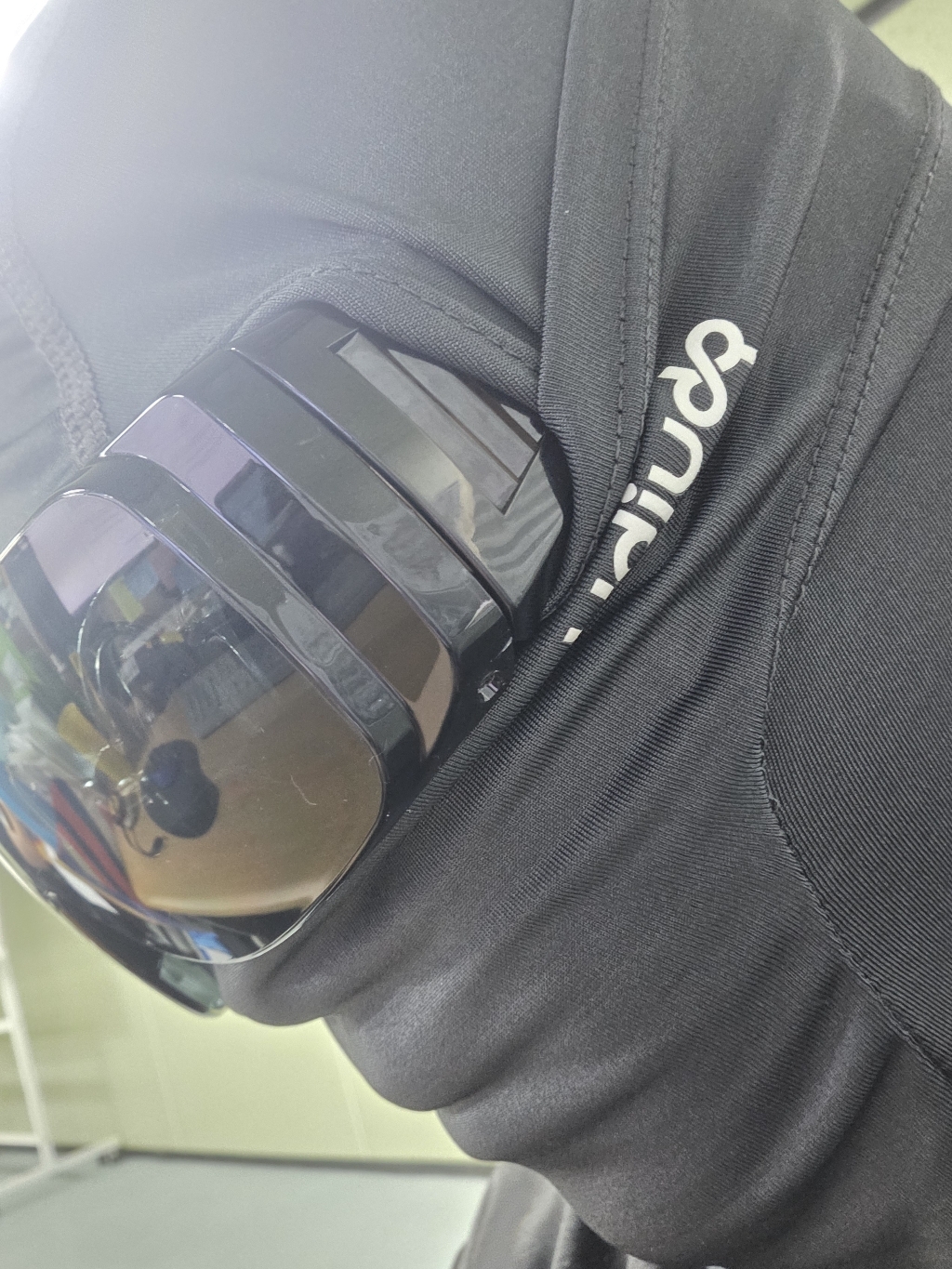 [1+1] 우디우디 99% 자외선차단 여름 오토바이 쿨 바라클라바, 1세트, 01. 블랙+블랙 이미지 2