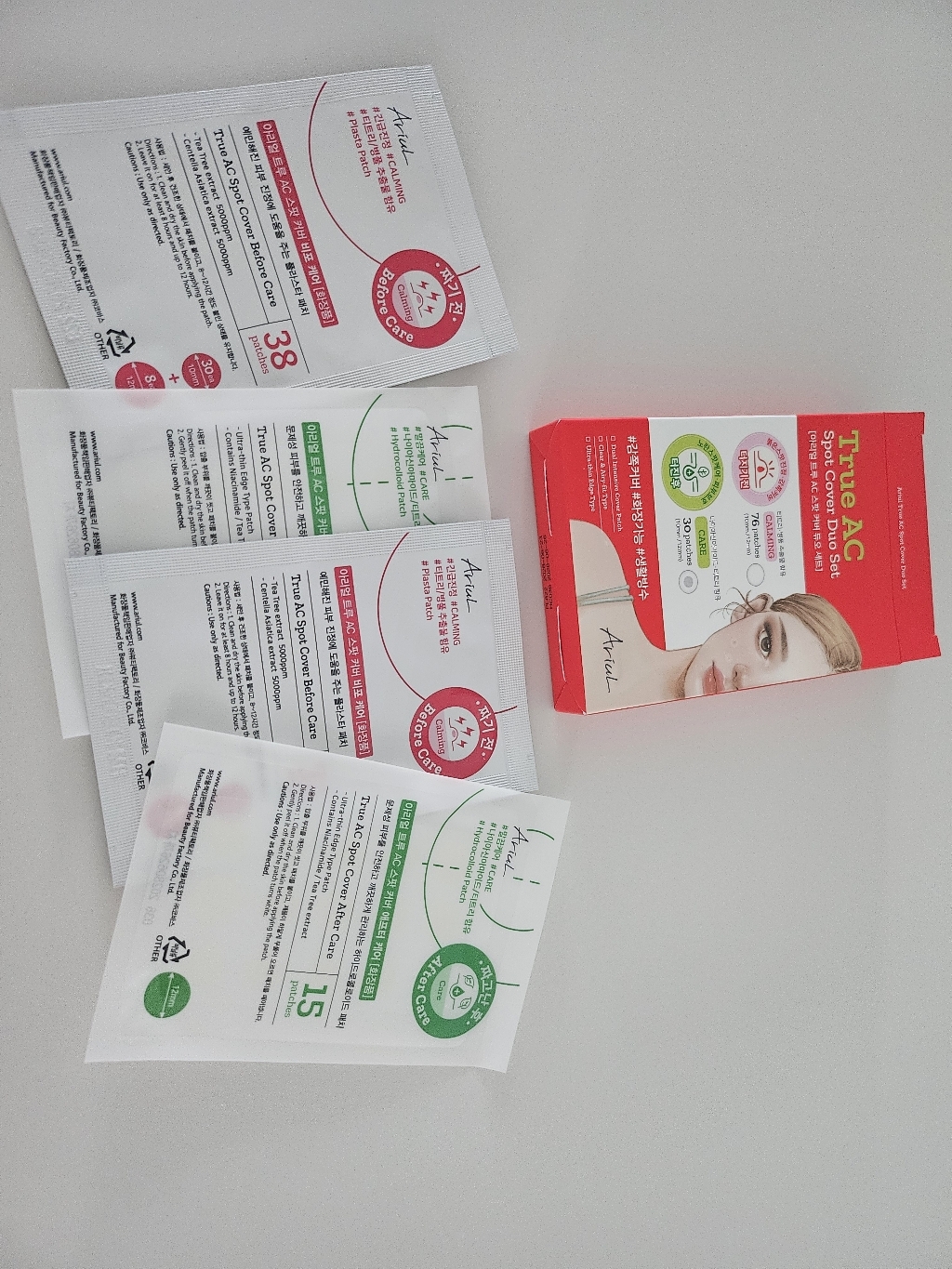 아리얼 트루 AC 스팟 커버 듀오 패치 짜기 전 + 짜고난 후 세트 이미지 4