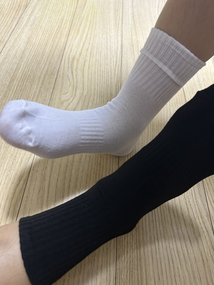 풋토피아 프리미엄 무지 장목 양말 20켤레 이미지 4