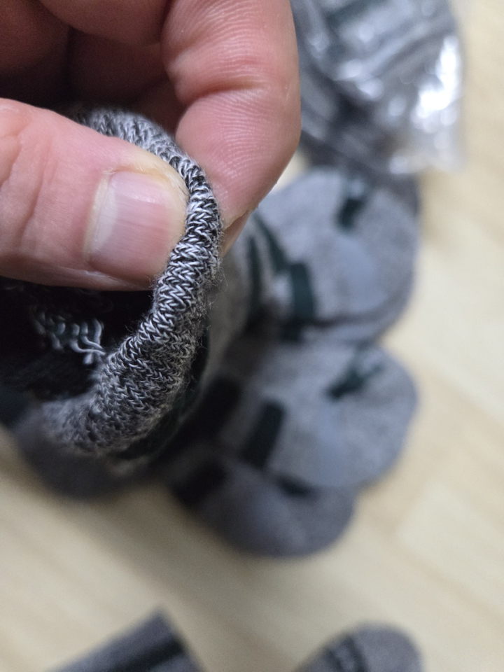 네파 남성용 쿠션 중목 양말 A타입 5족 세트, 블랙, 1세트 이미지 4