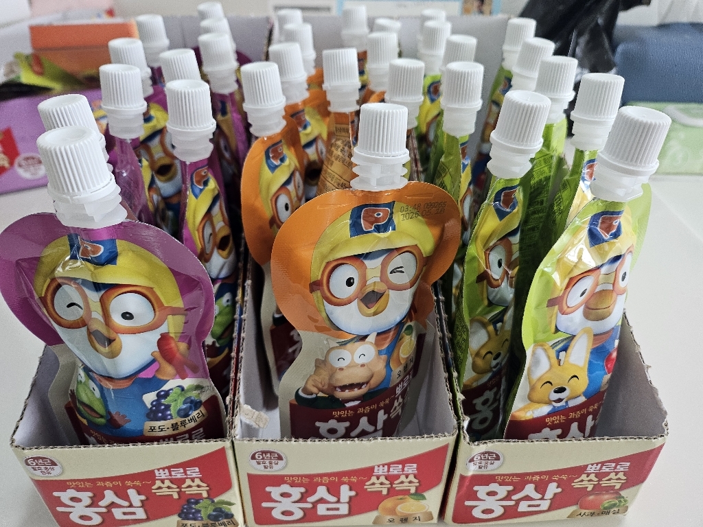팔도 뽀로로 홍삼쏙쏙 어린이음료 100ml, 20개 맛있게 먹은 솔직 후기 - 상품 이미지 3