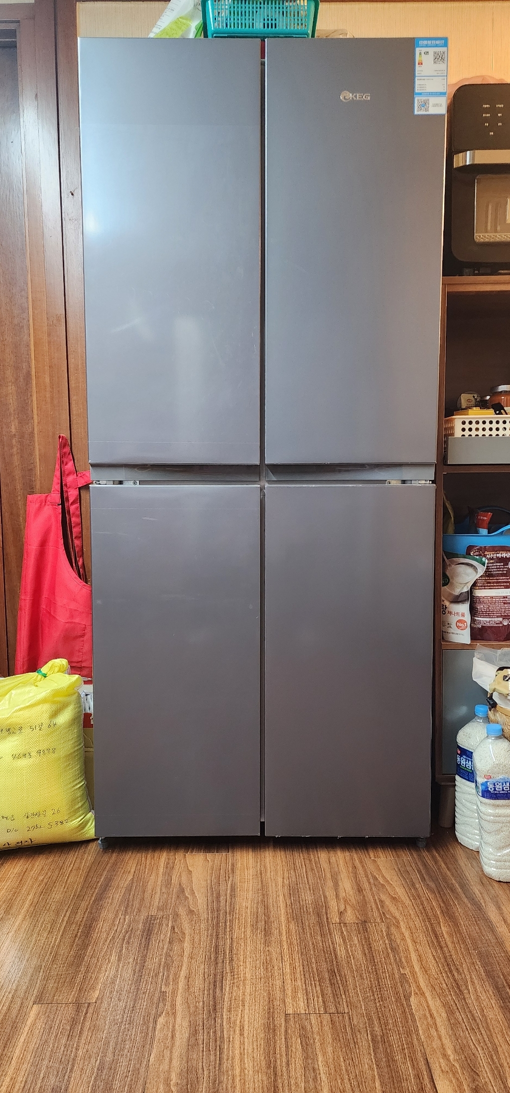 셀로프 4도어 김치냉장고 스탠드형 가정용 원룸 술장고 야채 과일 쌀 다용도 이미지 2