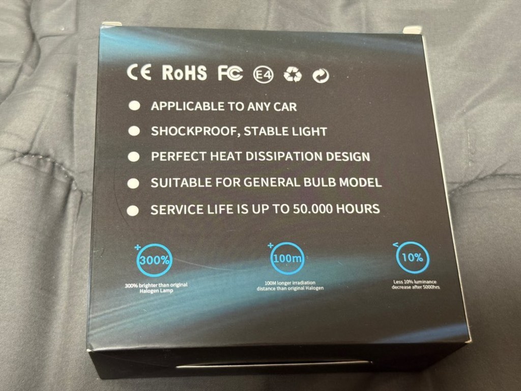 로푸 E4X LED 고출력 전조등 1:1 헤드라이트 실사용 후기 | 효과 있을까? - 상품 이미지 4