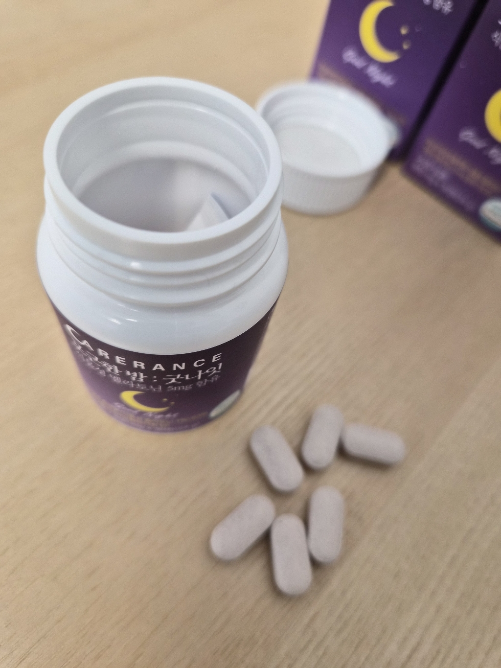 케어란스 포근한 밤 굿나잇 식물성 멜라토닌 5mg 함유 30정, 1개 이미지 3