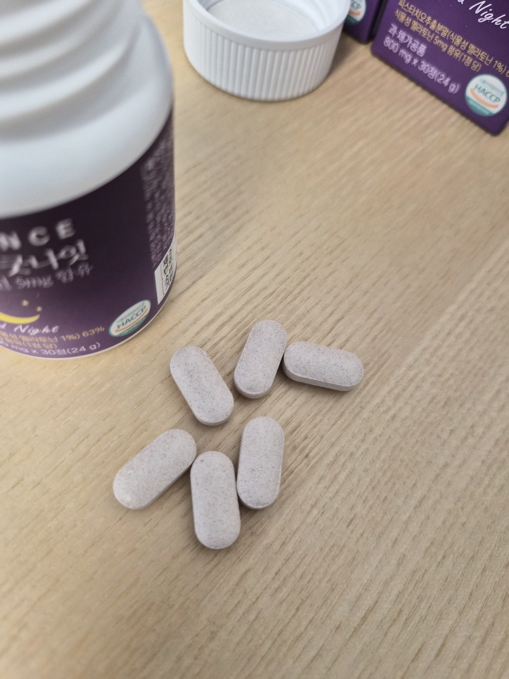 케어란스 포근한 밤 굿나잇 식물성 멜라토닌 5mg 함유 30정, 1개 실사용 후기 | 효과 있을까? - 상품 이미지 4