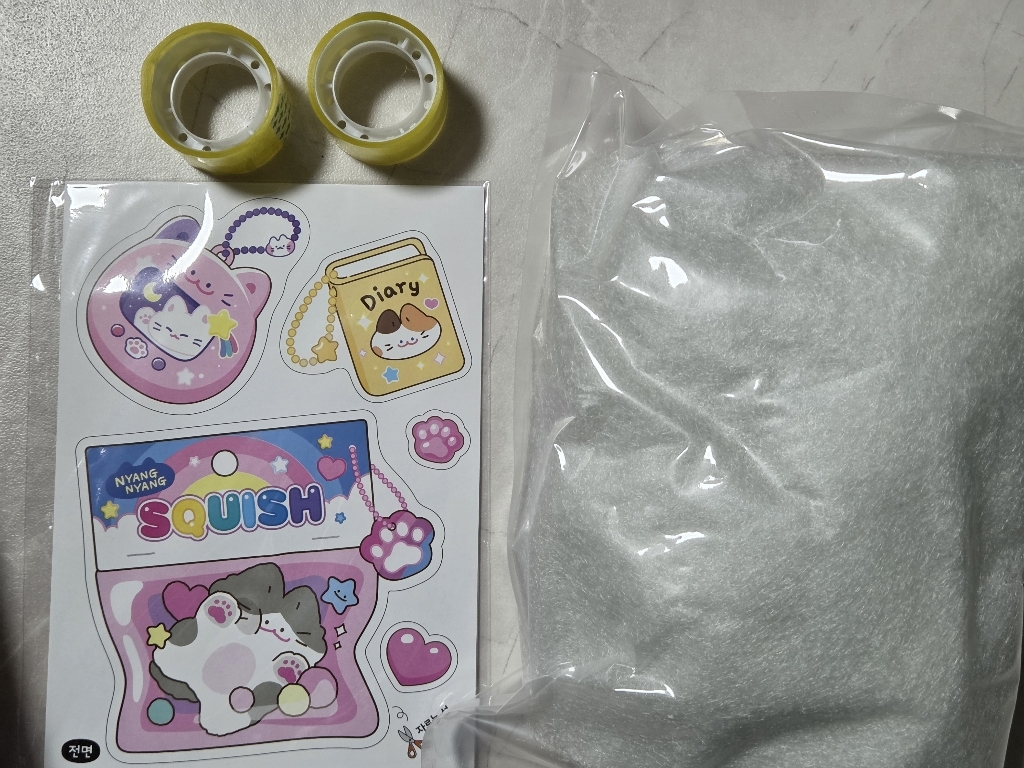 핑크풋 냥냥 종이 스퀴시 만들기 이미지 2