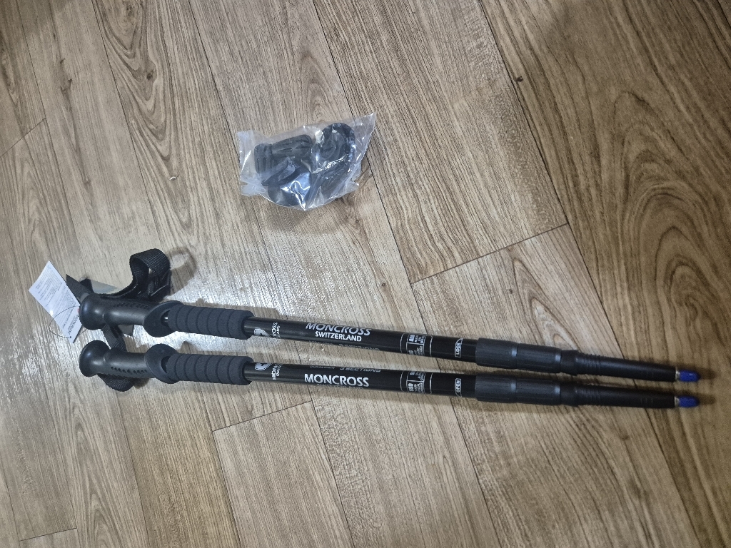 [1+1] 몽크로스 두랄루민 등산스틱 트레킹폴 경량 3단조절 남녀공용 EVA손잡이 이미지 4