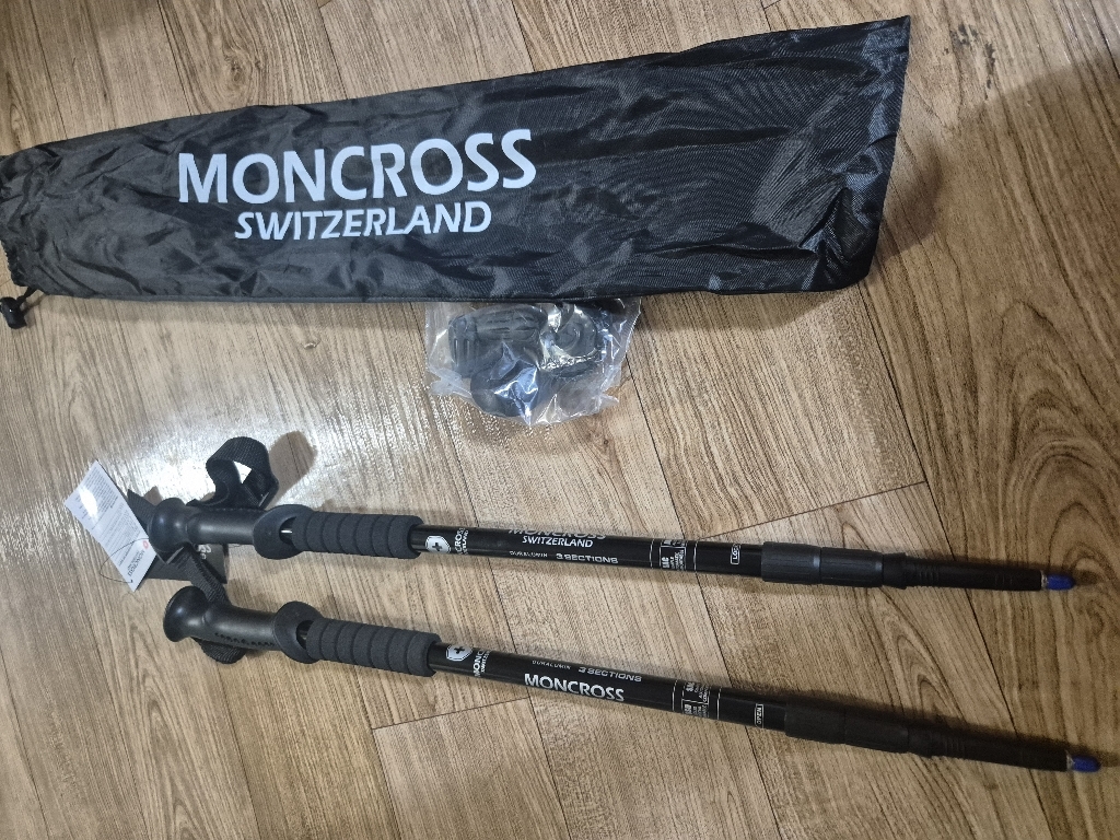 [1+1] 몽크로스 두랄루민 등산스틱 트레킹폴 경량 3단조절 남녀공용 EVA손잡이 이미지 2