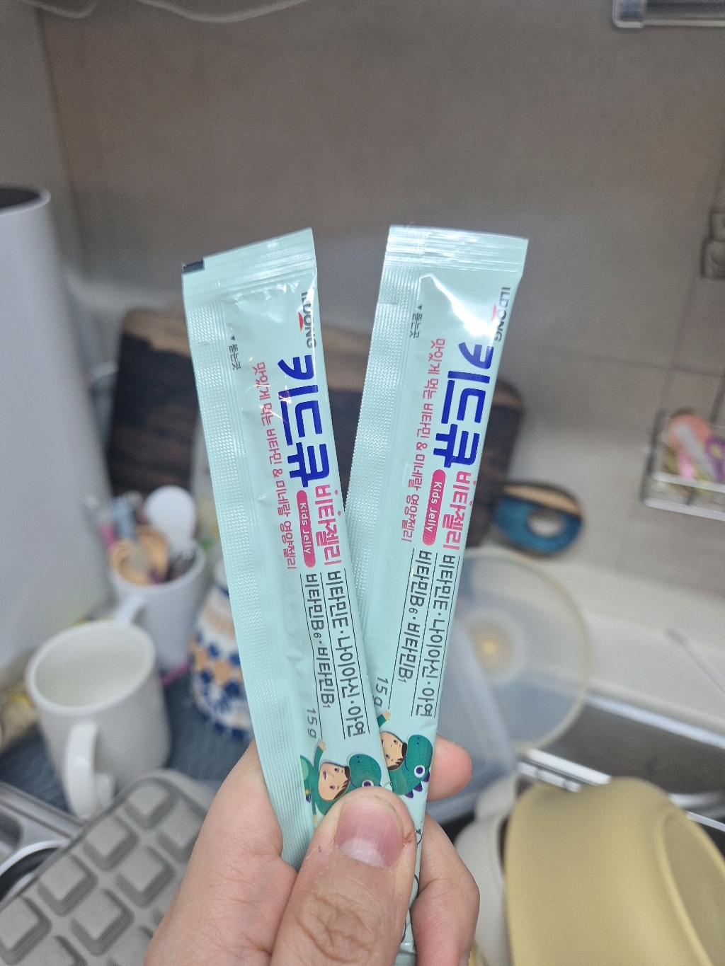 [런칭기념1+1] 일동제약 키드큐 비타젤리 40포 1+1 세트 600g, 2개 이미지 2