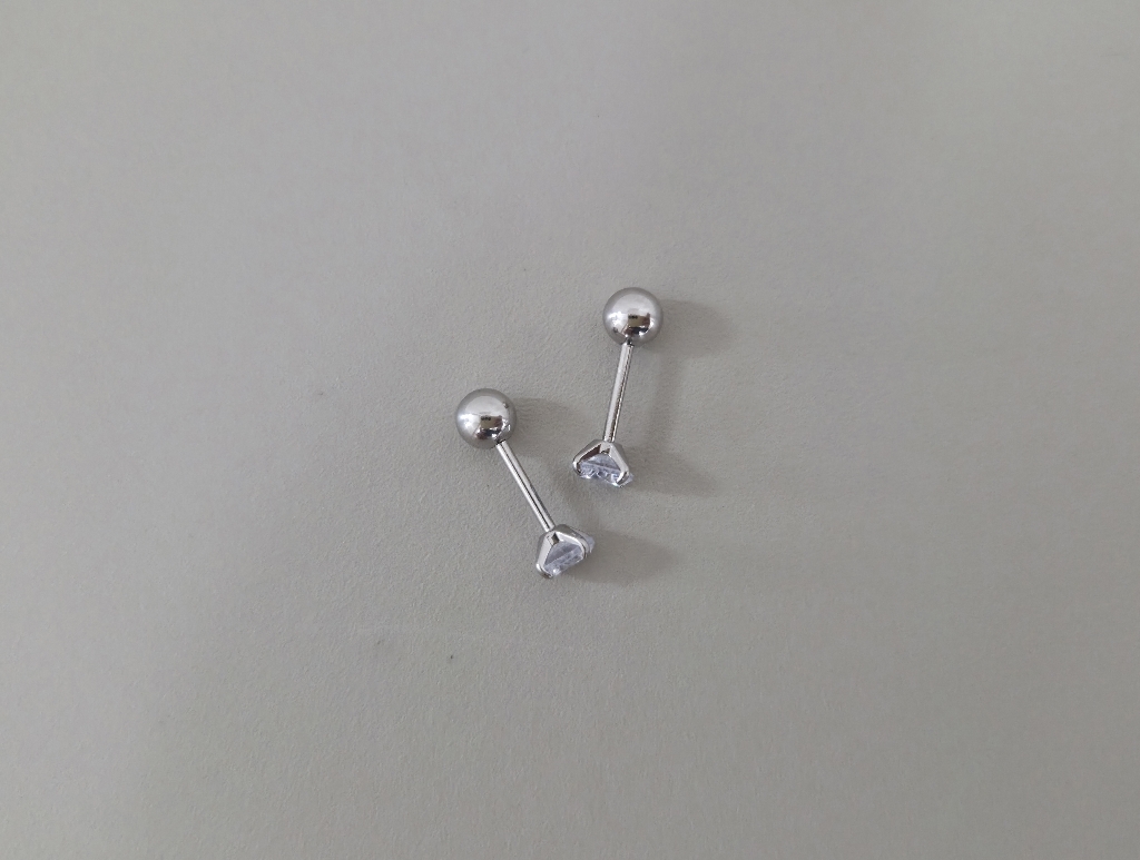 젤루나 여성용 써지컬 얇은 원큐빅 라운드 기본 바벨 볼 피어싱 3mm P... 솔직 후기 | 실사용자 리뷰 분석 - 상품 이미지 1