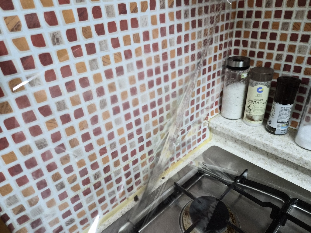 조은마음 가스렌지 주방 벽 오염방지 시트 기름 튐 방지 투명 시트지 이미지 3