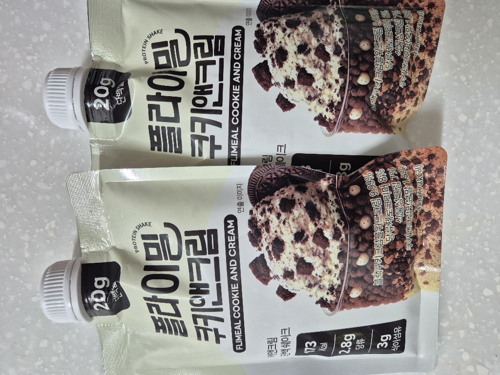 플라이밀 단백질 쉐이크 파우치 쿠키앤크림맛 45g, 7개 이미지 3