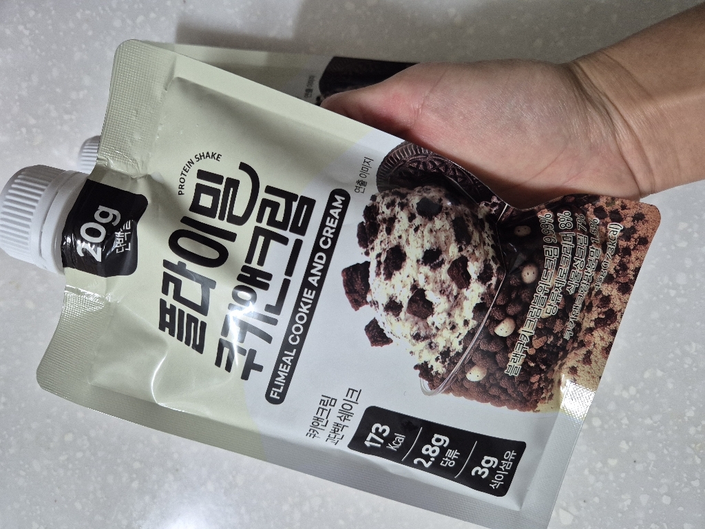 플라이밀 단백질 쉐이크 파우치 쿠키앤크림맛 45g, 7개 이미지 4