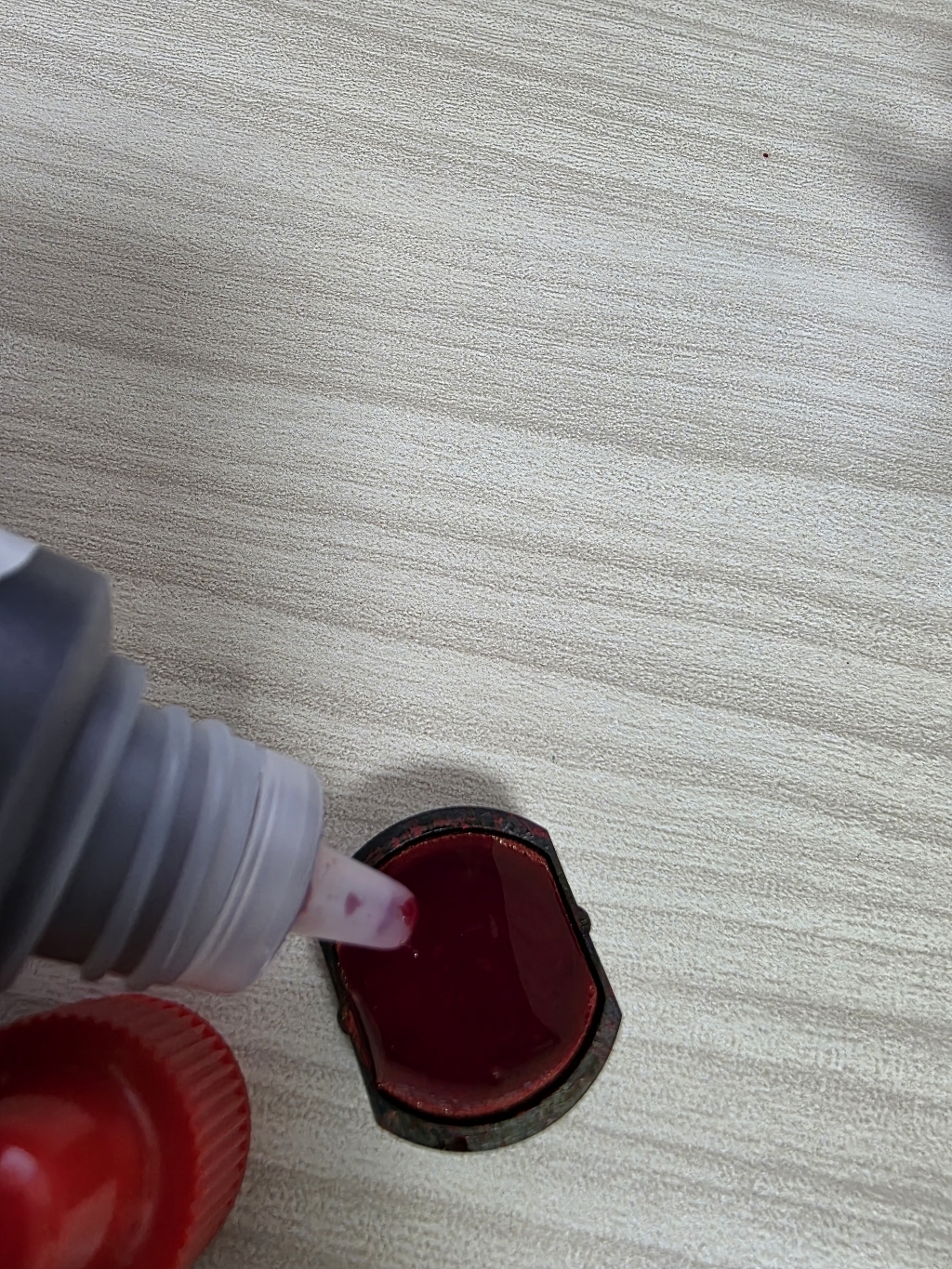 [달방구] 화신 스탬프 리필용 잉크 흑/청/적 스탬프잉크 리필 40g 2개 이미지 2