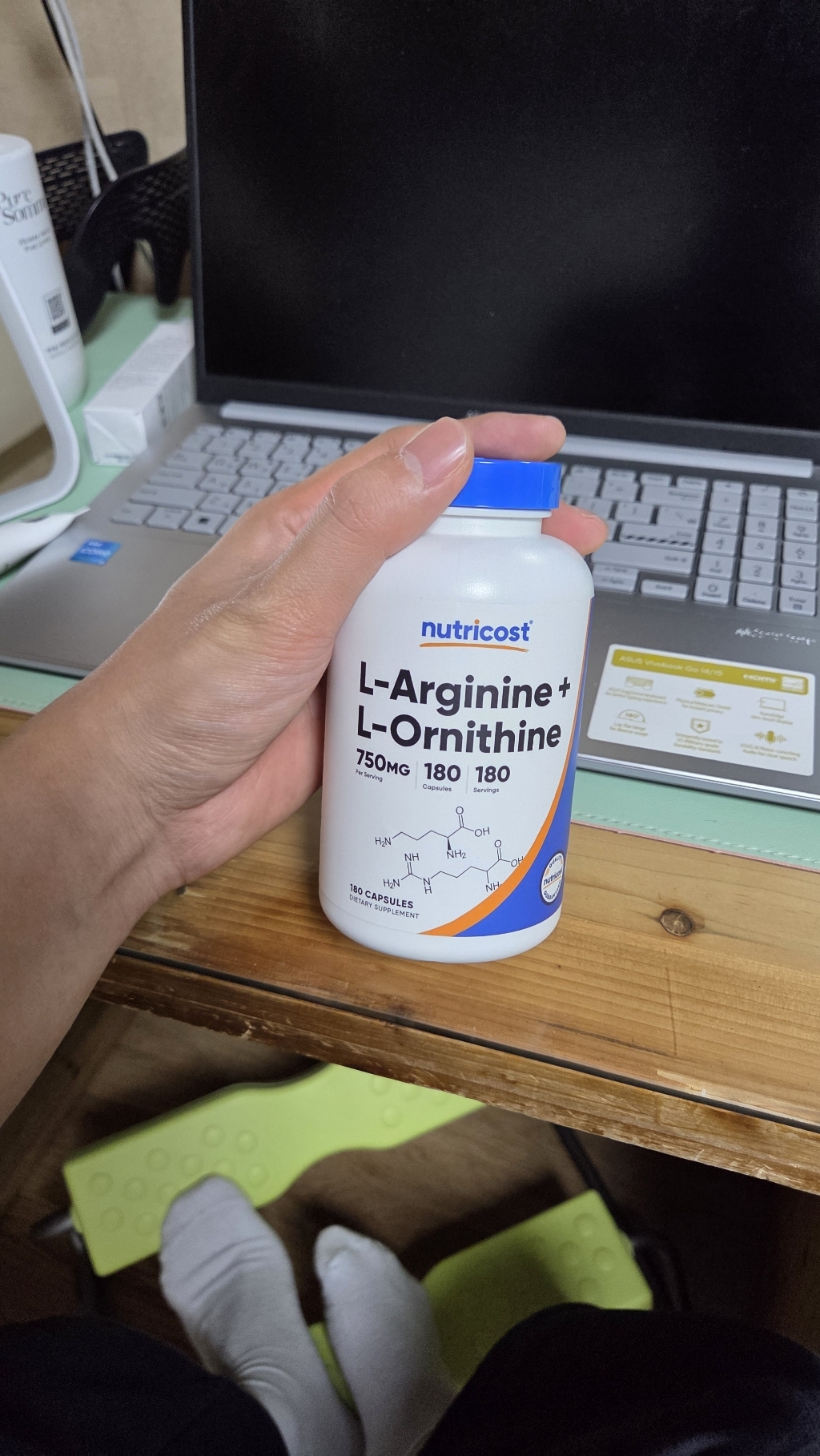 뉴트리코스트 L-아르기닌 + L-오르니틴 750mg 캡슐 180정, 2개 이미지 4