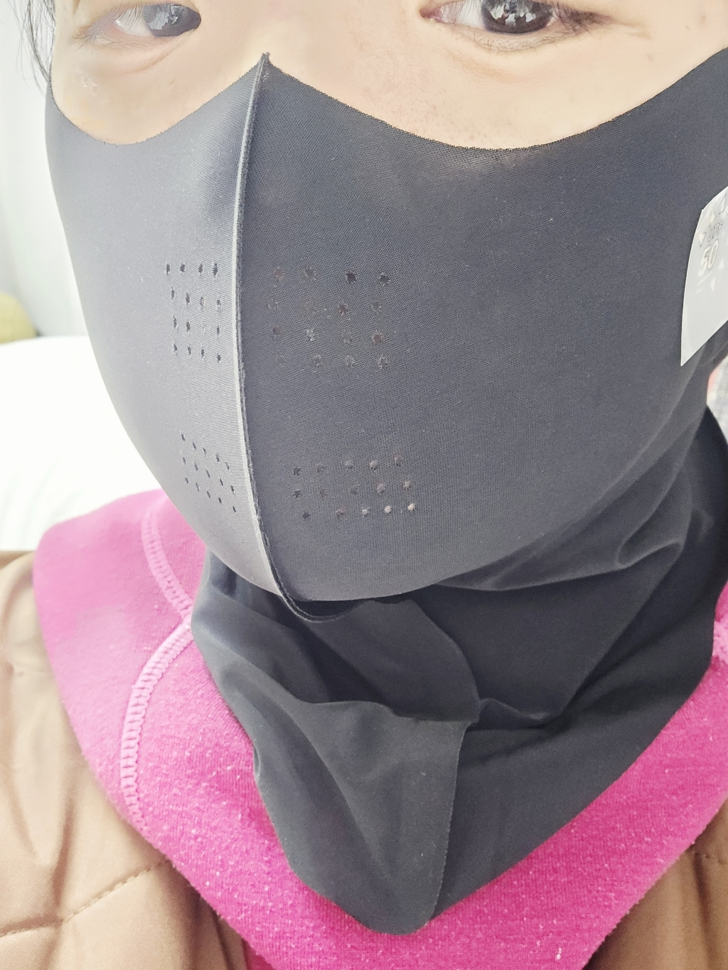 숨편한날 자외선차단 스포츠 골프 실크 마스크 1+1 사계절 이미지 4