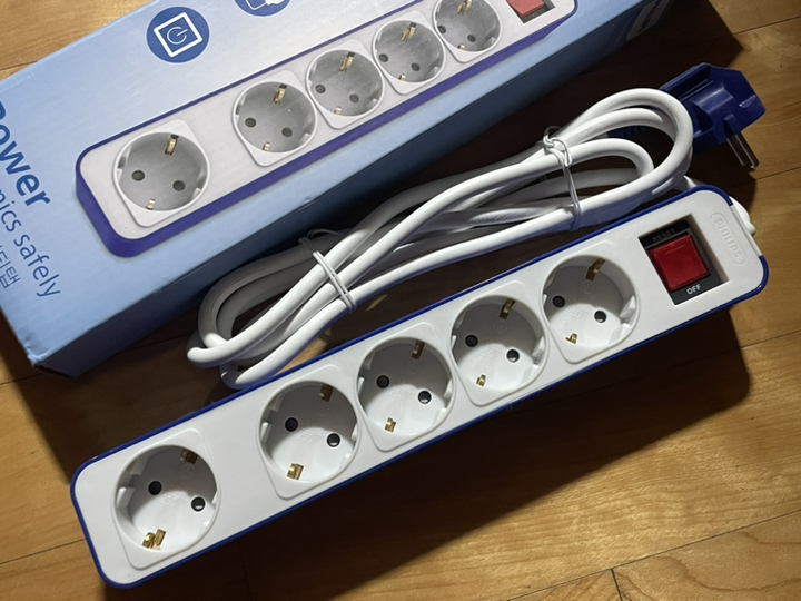 필립스 멀티탭 4000W 컬러탭 5구 과부하차단 이미지 2