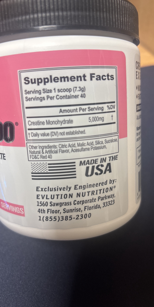 EVLUTIONNUTRITION 크레아틴 5000mg 핑크 레모네이드 이미지 4