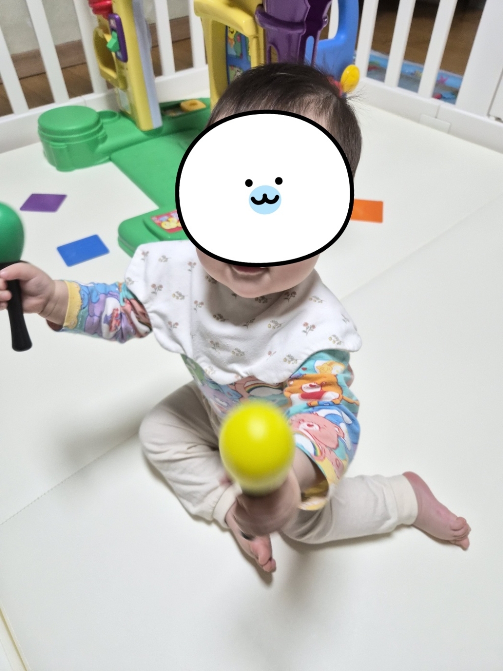 BGM 마라카스 악기 5개 (파랑1개 빨강1개 초록1개 노랑1개 분홍1개) 이미지 2