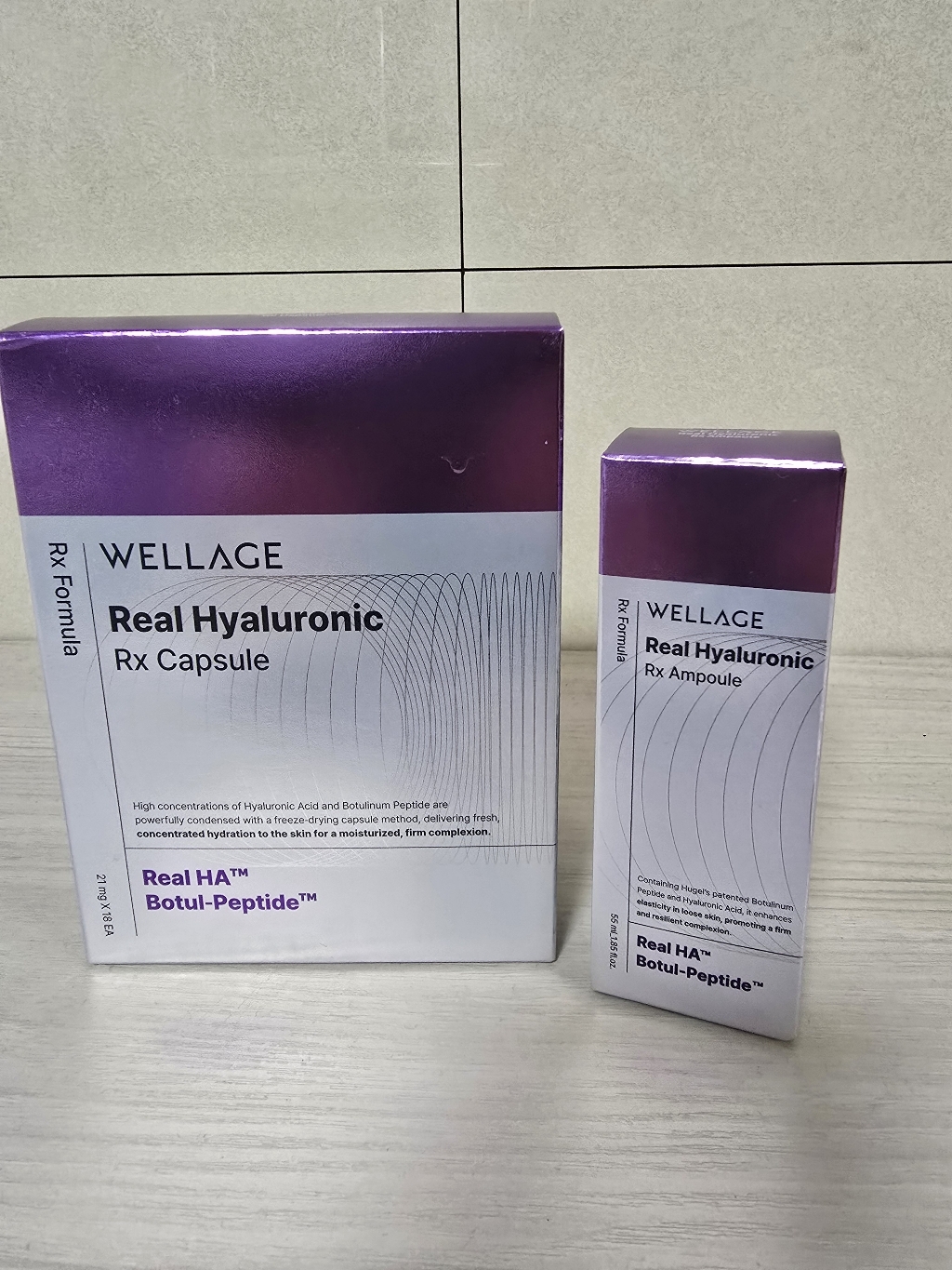 웰라쥬 리얼 히알루로닉 캡슐 앰플 시즌4 캡슐 1BOX (18pcs)+ 펩타이드 앰플 55ml 1병 이미지 4