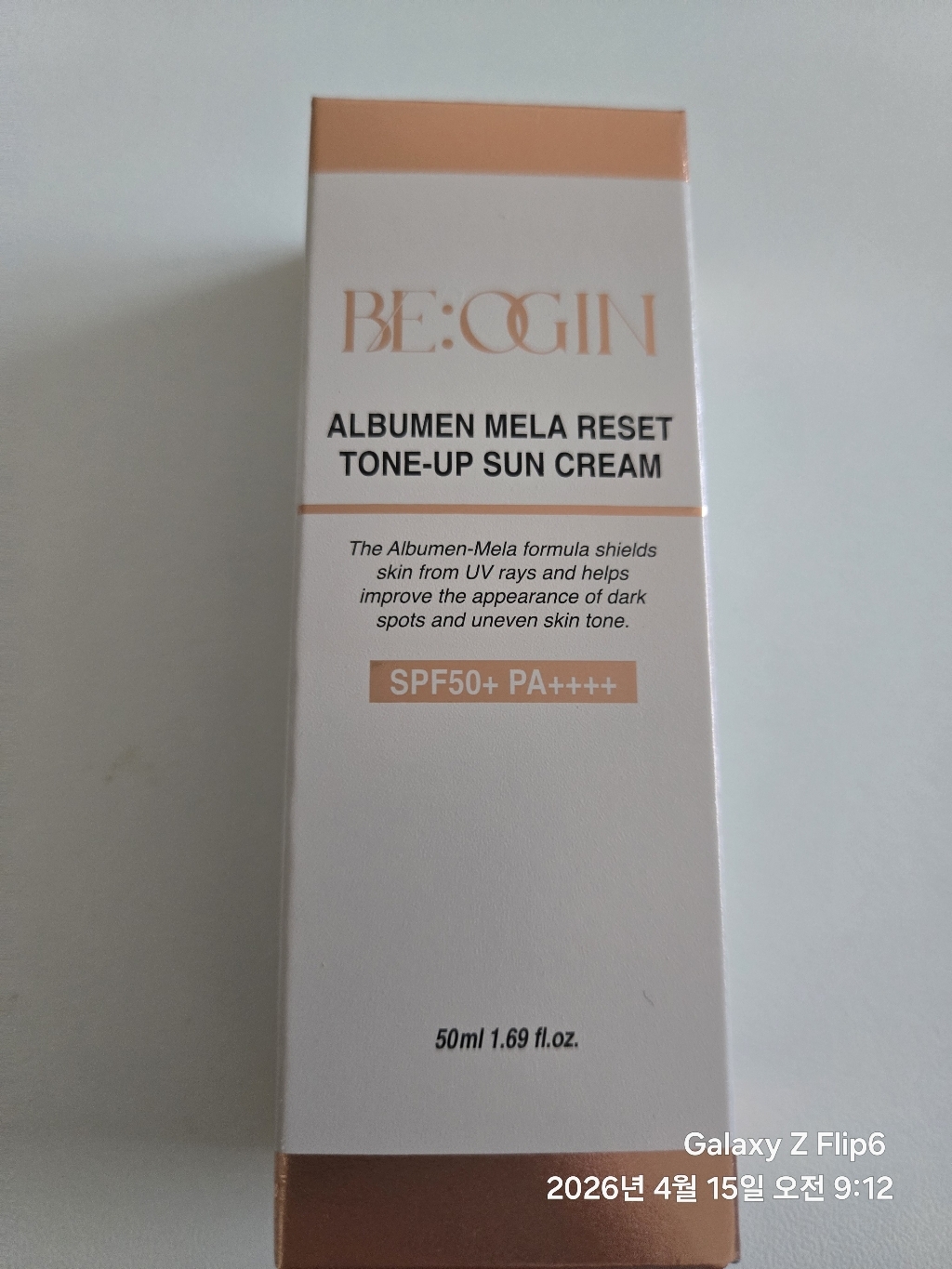 [홈쇼핑완판템] 전인화의 비오진 알부민 멜라 리셋 톤업 선 크림 SPF50+ PA++++ 이미지 3