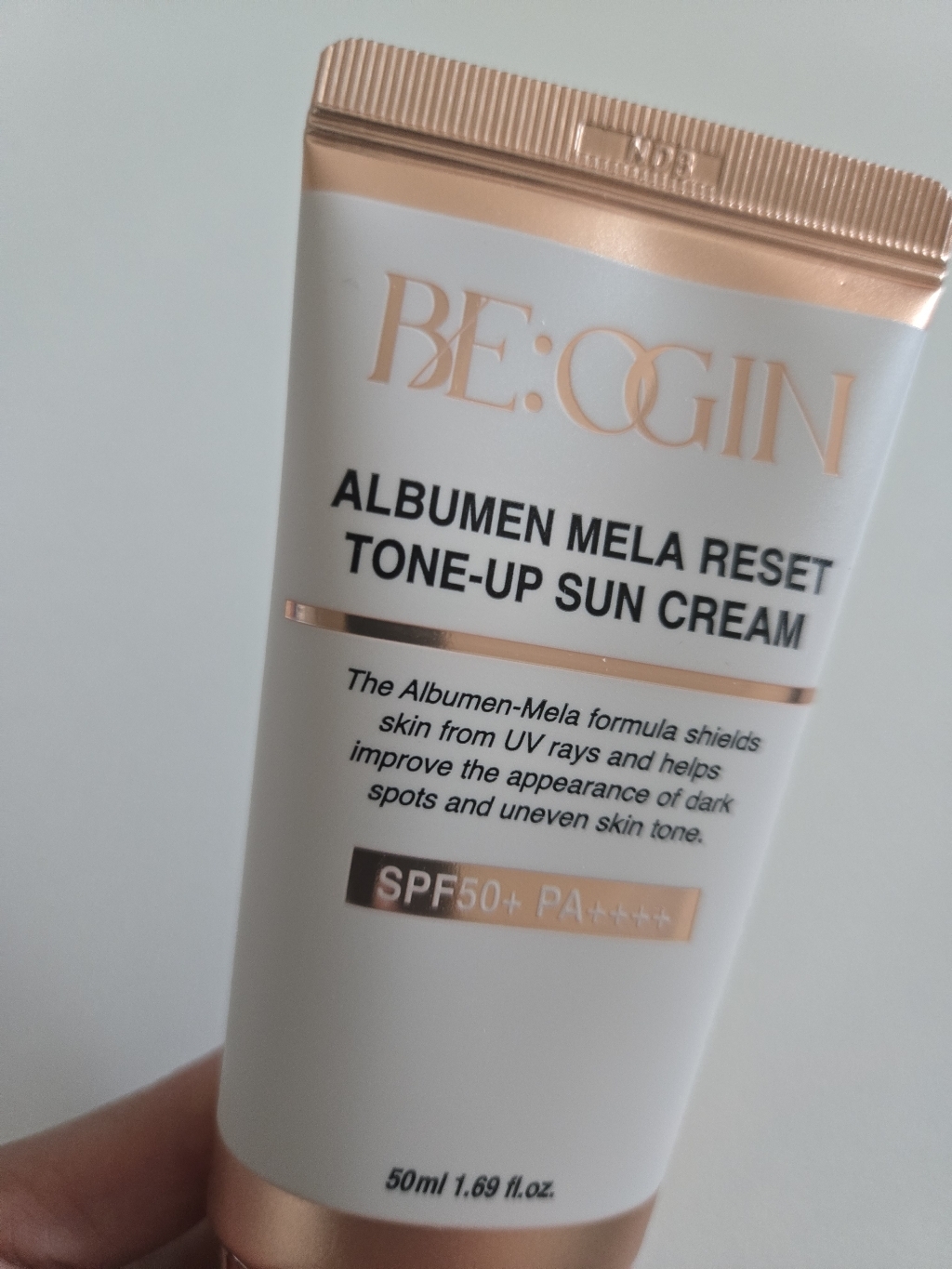 [홈쇼핑완판템] 전인화의 비오진 알부민 멜라 리셋 톤업 선 크림 SPF50+ PA++++ 이미지 4