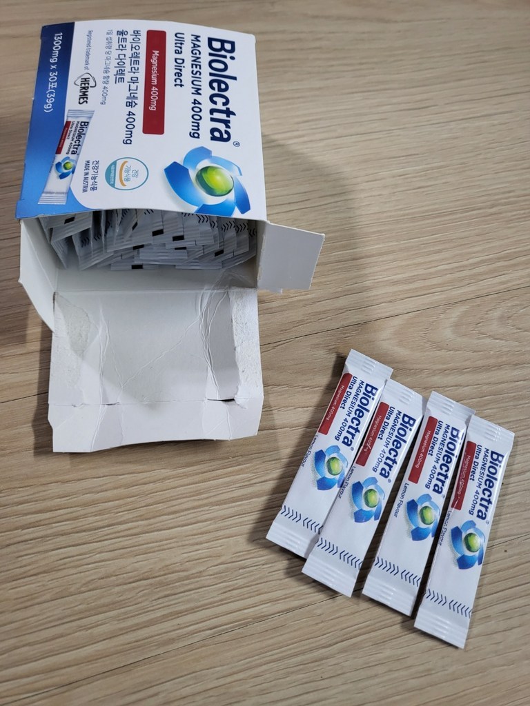 바이오렉트라 헤어메스 마그네슘 400 울트라 다이렉트 x 30포 맛있게 먹은 솔직 후기 - 상품 이미지 2