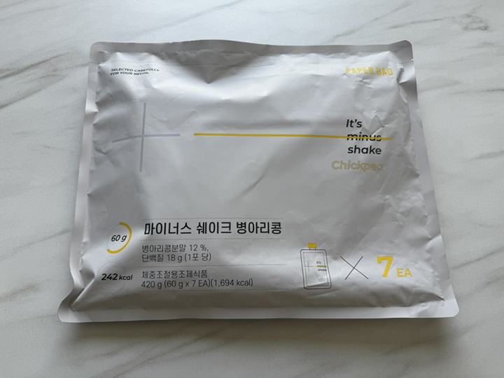 페이퍼백 마이너스 쉐이크 병아리콩 1주플랜(7개입) 60g, 7개 이미지 2