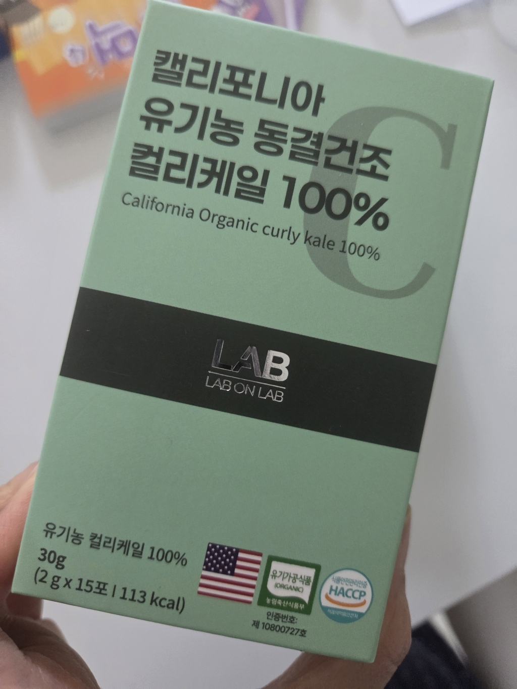 랩온랩 캘리포니아 유기농 동결건조 컬리케일 곱슬케일 30g, 6개 이미지 4