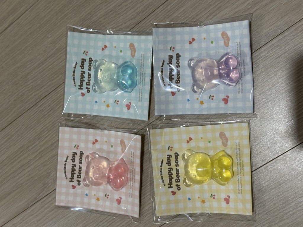 샤이닝데이 해피곰 수제비누 어린이집 유치원 생일 답례품 개별포장 이미지 3