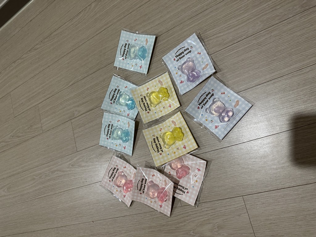 샤이닝데이 해피곰 수제비누 어린이집 유치원 생일 답례품 개별포장 이미지 4