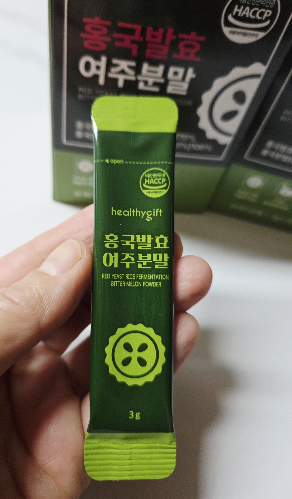 [런칭 특가] 홍국 발효 여주 분말 스틱 식약처 HACCP 인증 90g, 2개 이미지 3