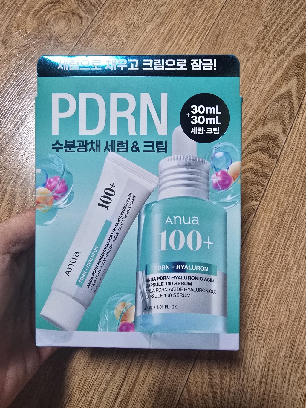 아누아 피디알엔 히알루론산 캡슐 100 세럼 30mL+피디알엔 히알루론산 100 수분 크림 30ml 세트 이미지 2