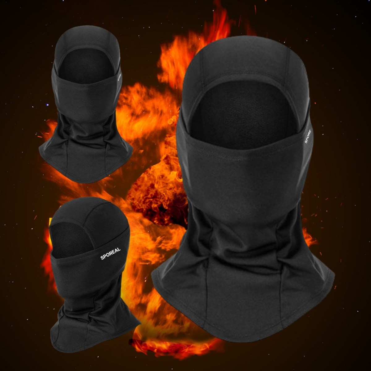 스포리얼 겨울 방한 스포츠 바라클라바 2p