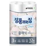 잘풀리는집 3겹 클래식 화장지, 27m, 12개입, 1개