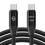신지모루 E Marker 칩 100W C to C PD 초고속충전 케이블, 블랙, 2m, 1개