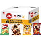 오리온 와우스낵 선물세트 16팩, 포카칩 + 꼬북칩 + 오감자 + 돌아온썬칩, 1세트
