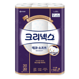 크리넥스 3겹 데코 앤 소프트 화장지, 27m, 30개입