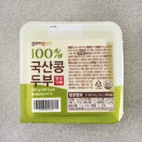 [로켓프레시] 곰곰 100% 국산콩 두부, 500g, 1개