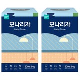 모나리자 천연펄프 미용티슈 2겹, 300개입, 6개